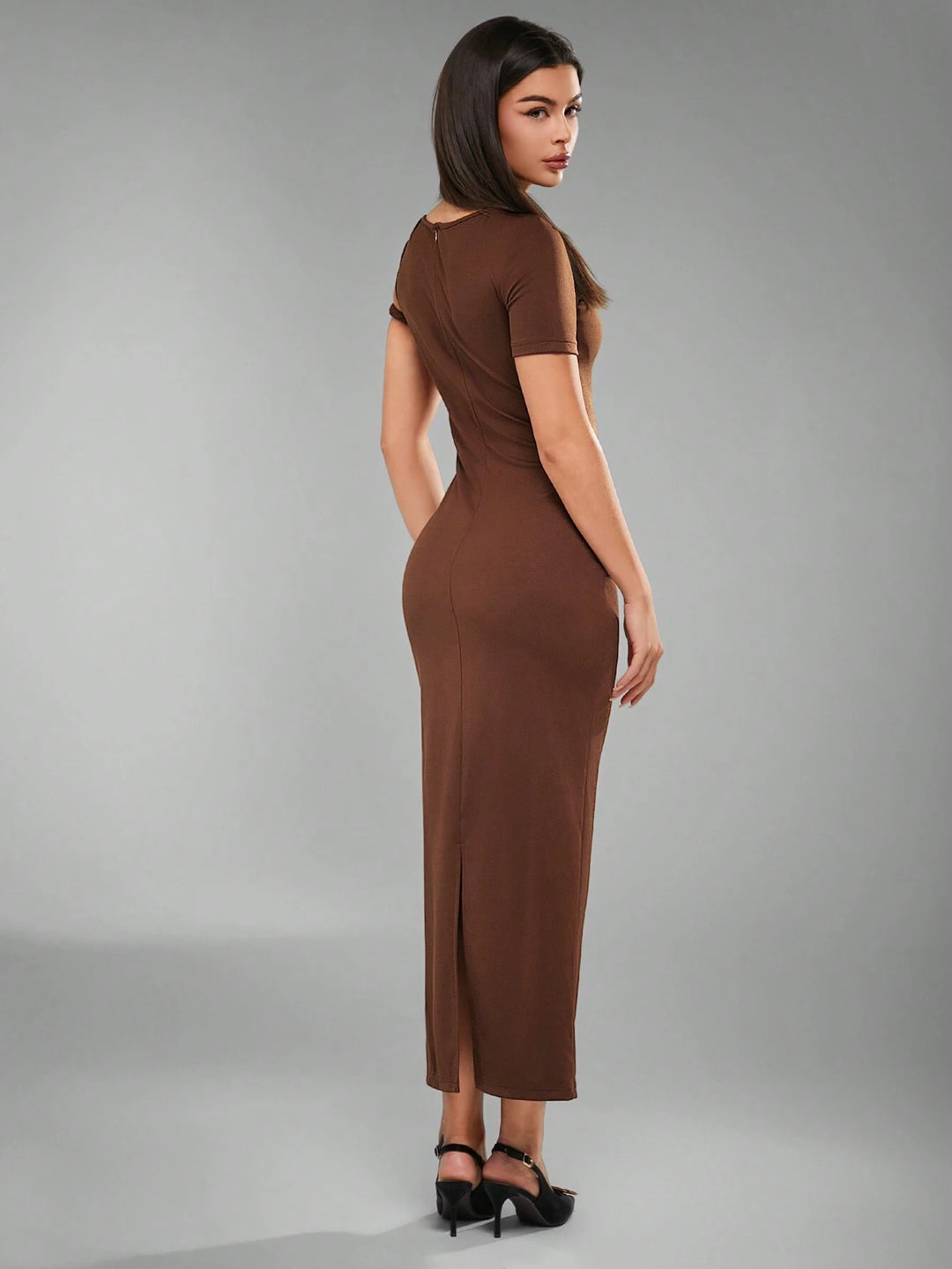 Rochie maxi SHEIN, maro