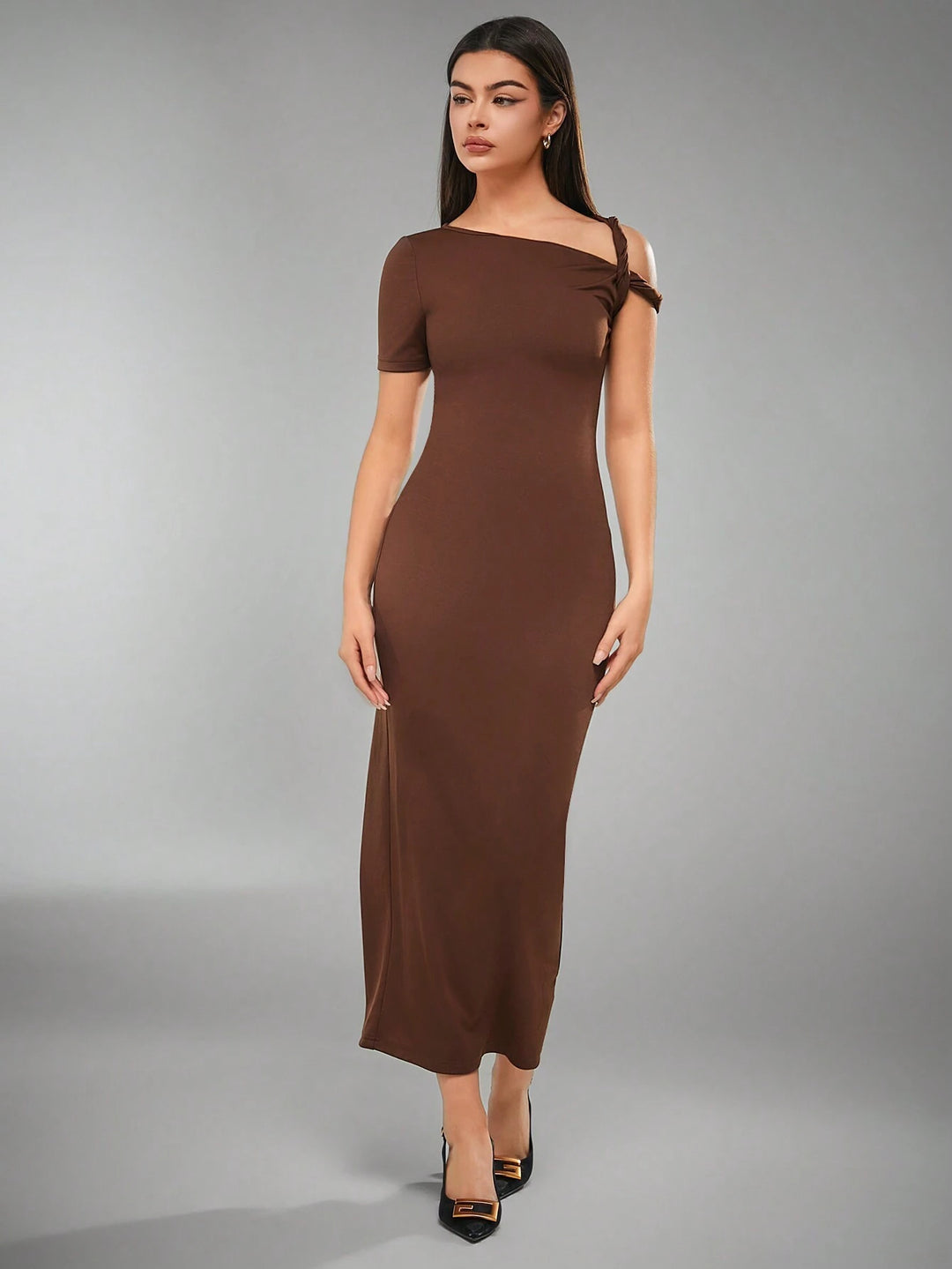 Rochie maxi SHEIN, maro