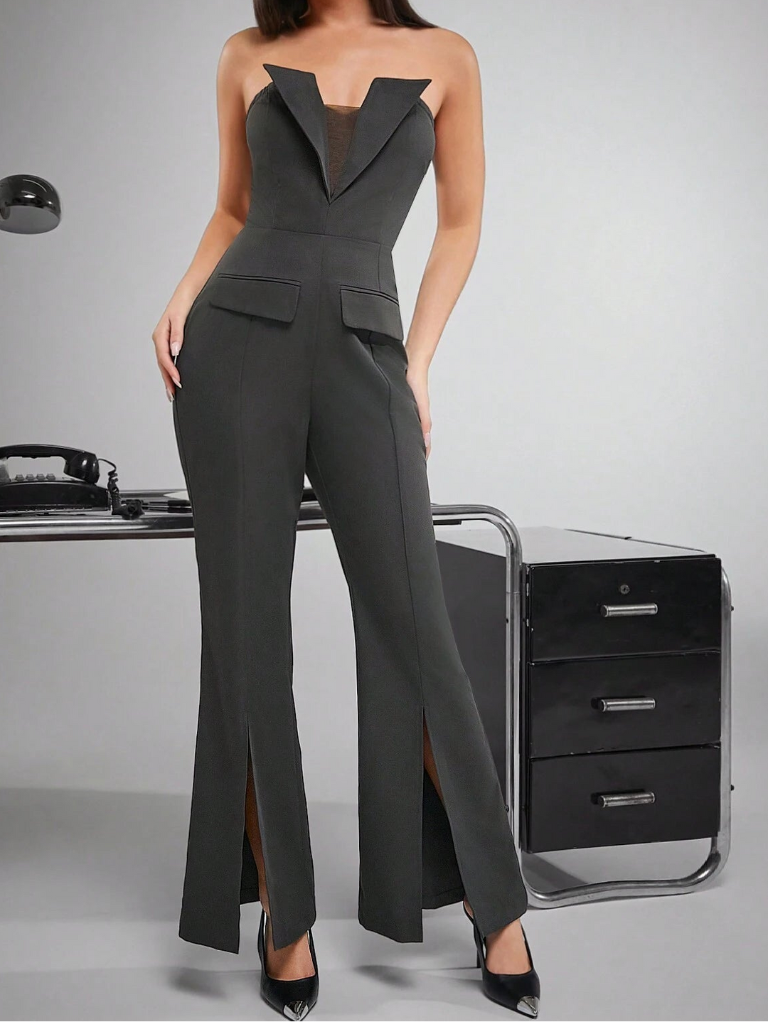 Salopetă Shein, gri