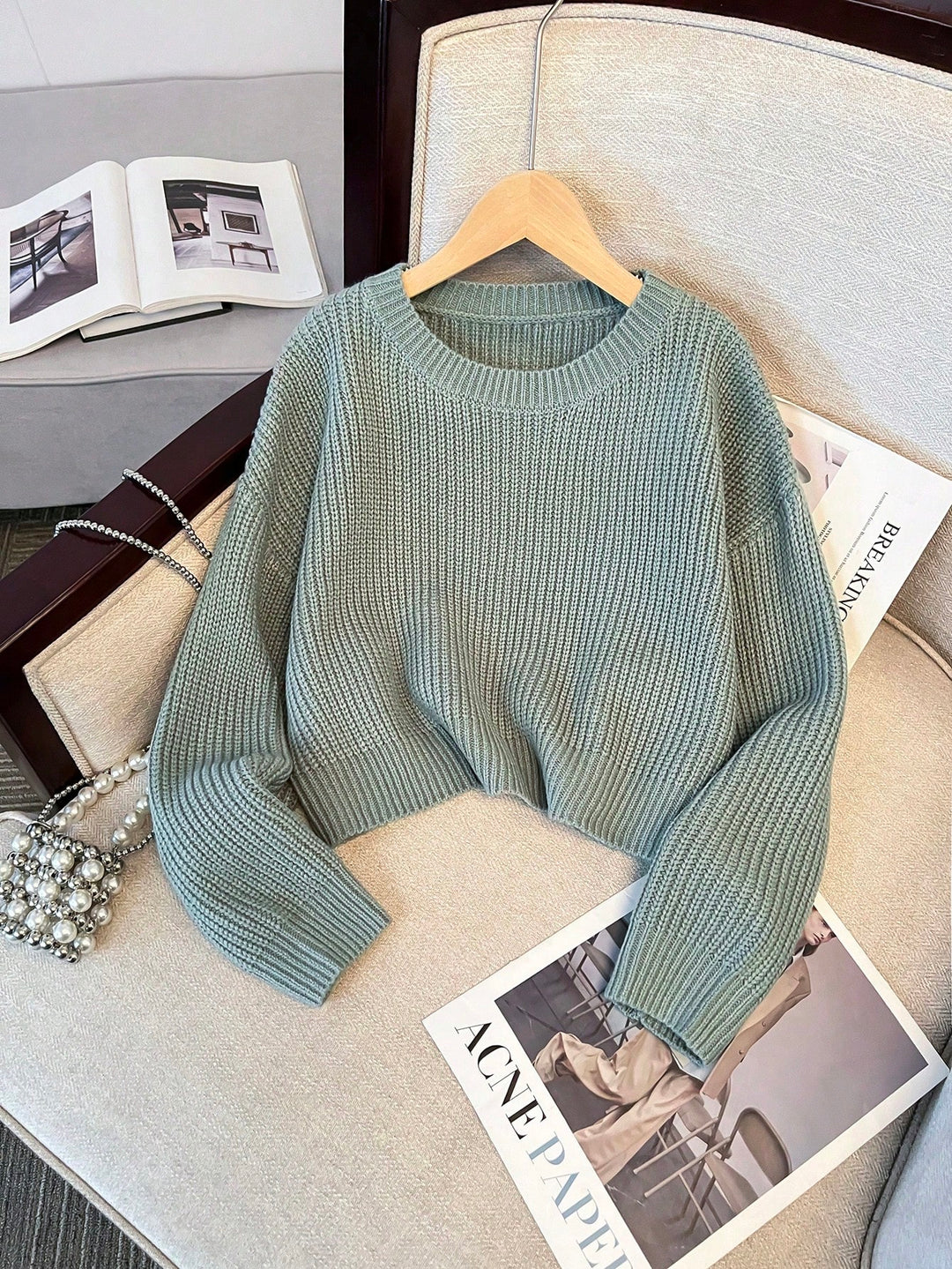 Pulover SHEIN, verde