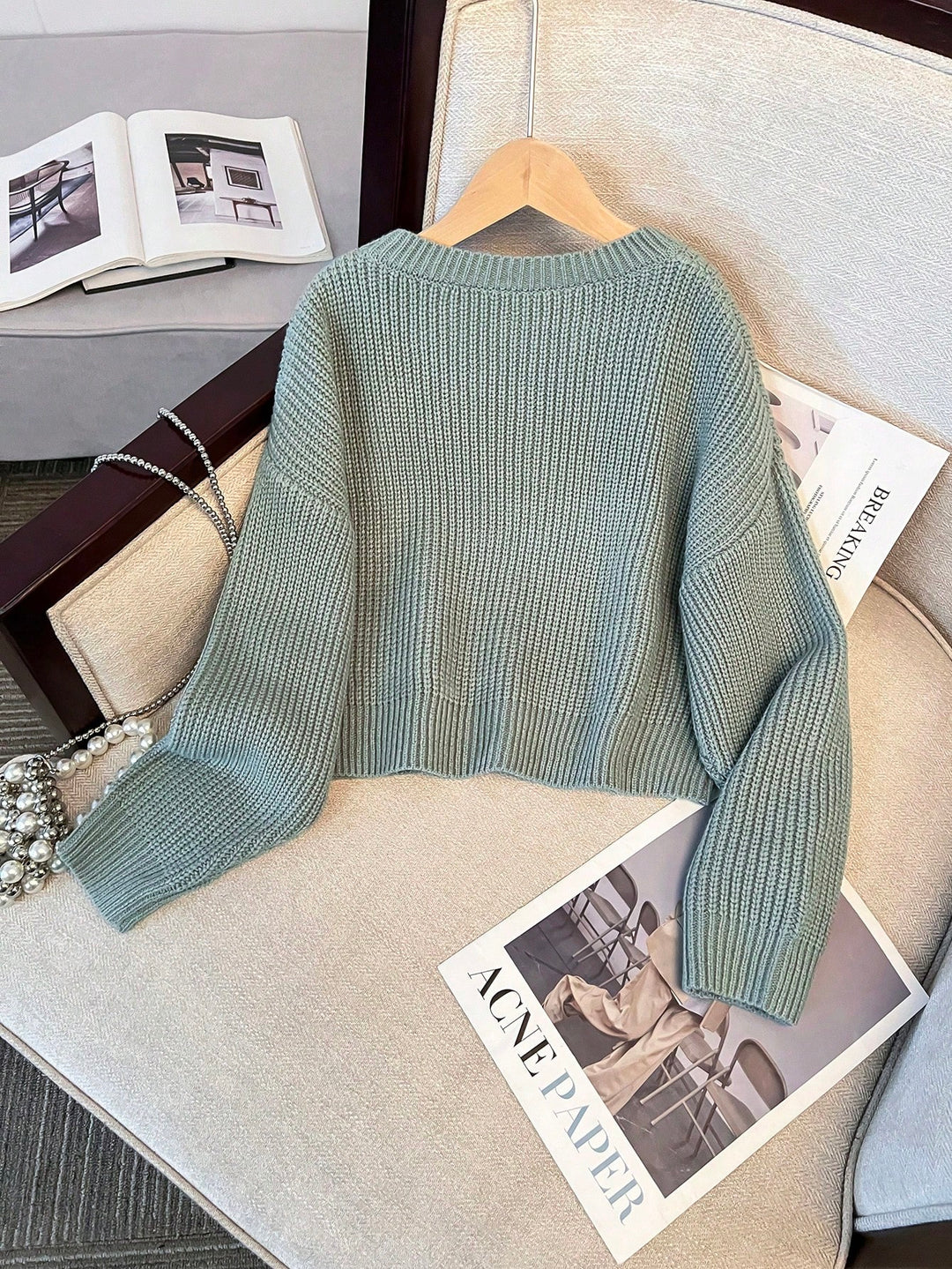 Pulover SHEIN, verde