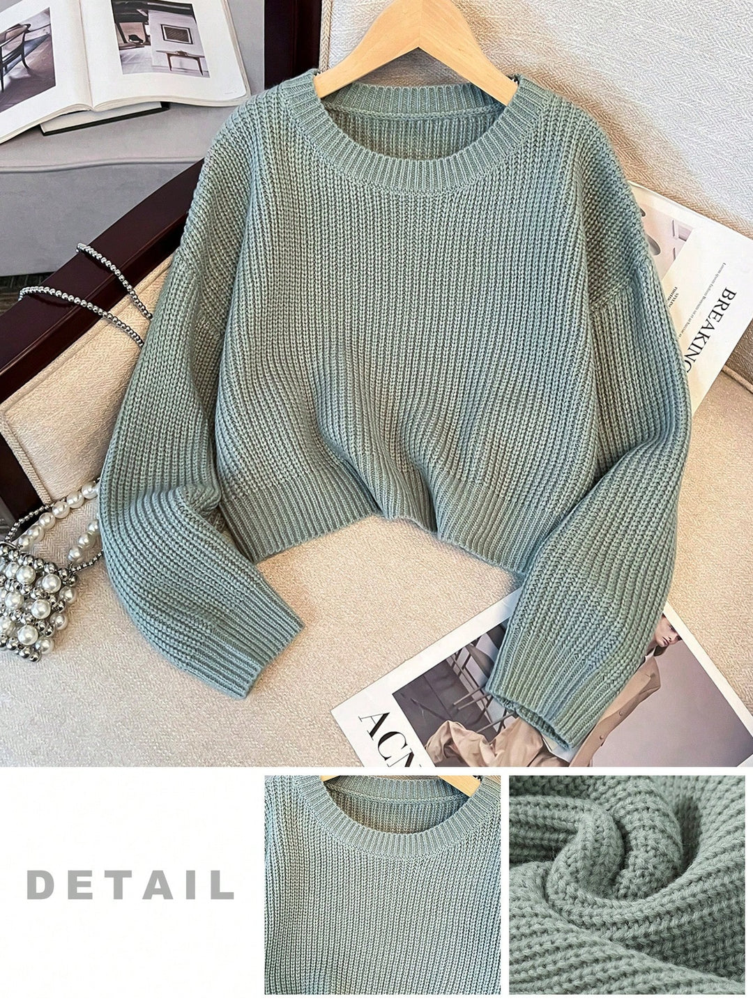 Pulover SHEIN, verde