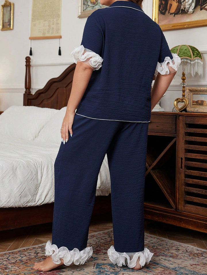 Compleu  pijamale SHEIN, albastru