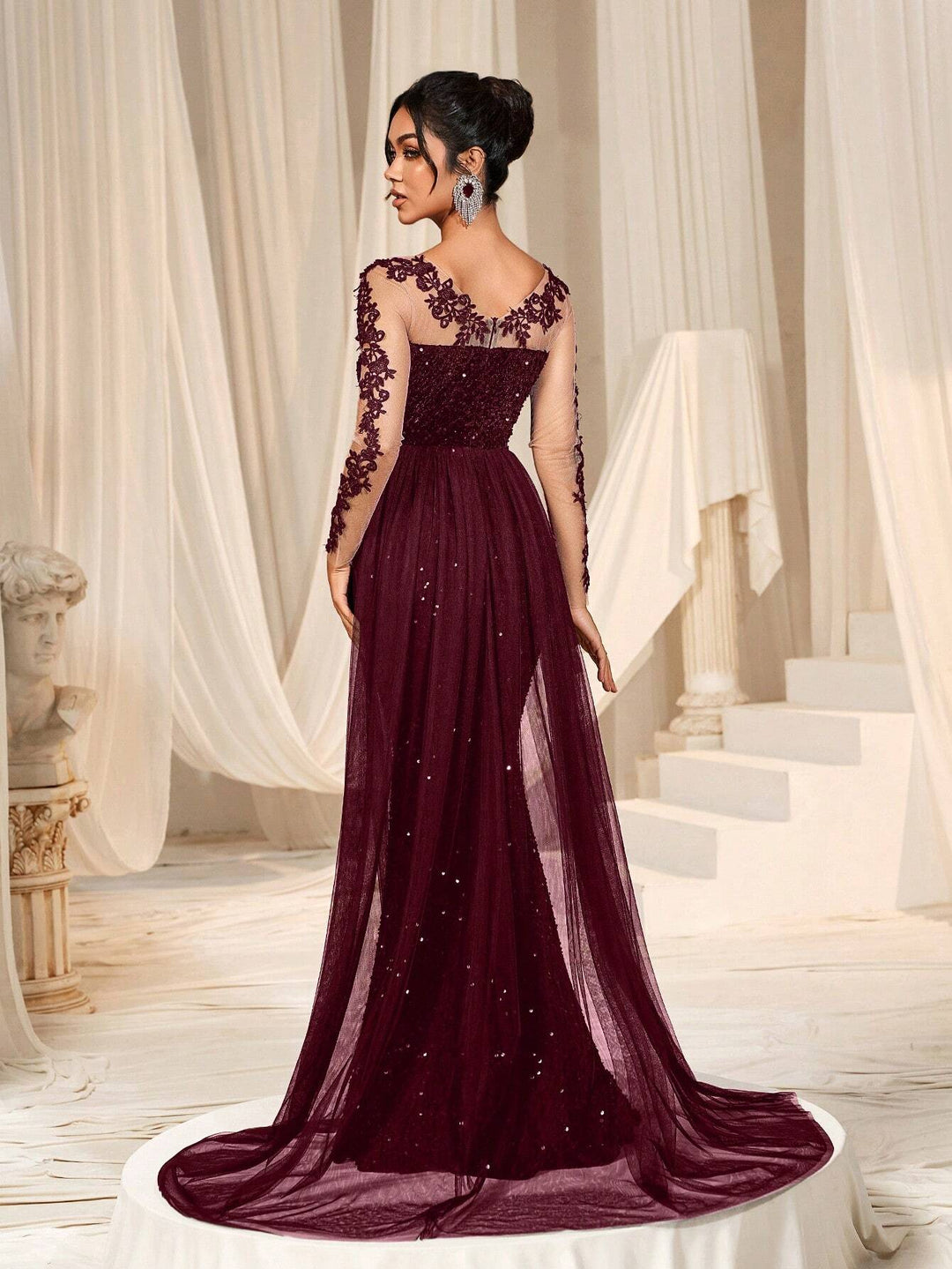 Rochie de ocazie SHEIN, vișiniu