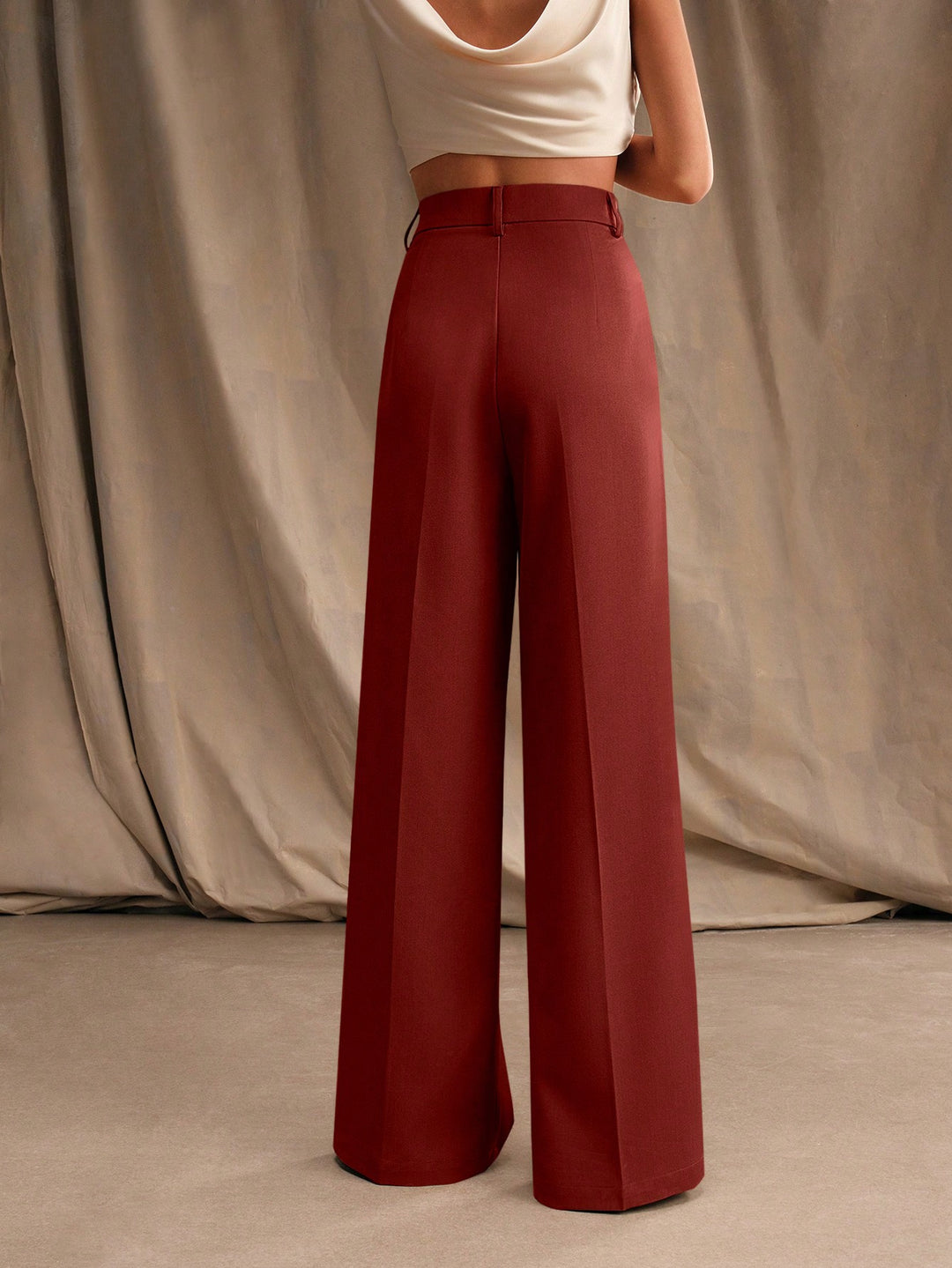 Pantalon SHEIN, vișiniu