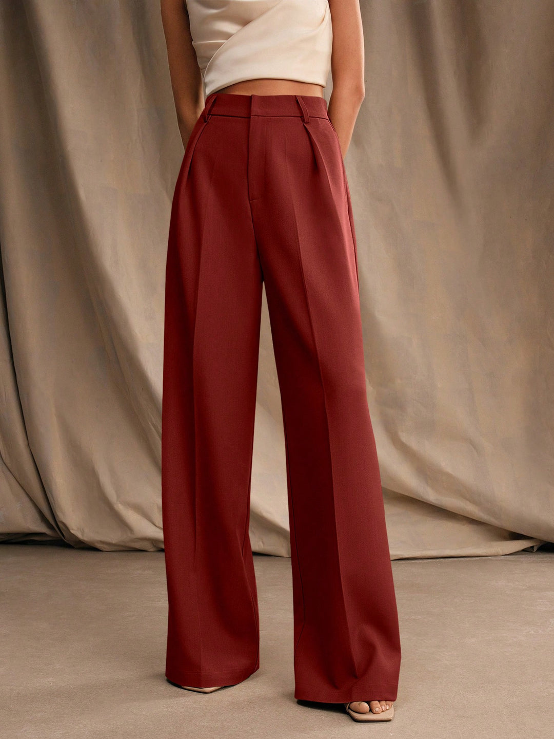 Pantalon SHEIN, vișiniu