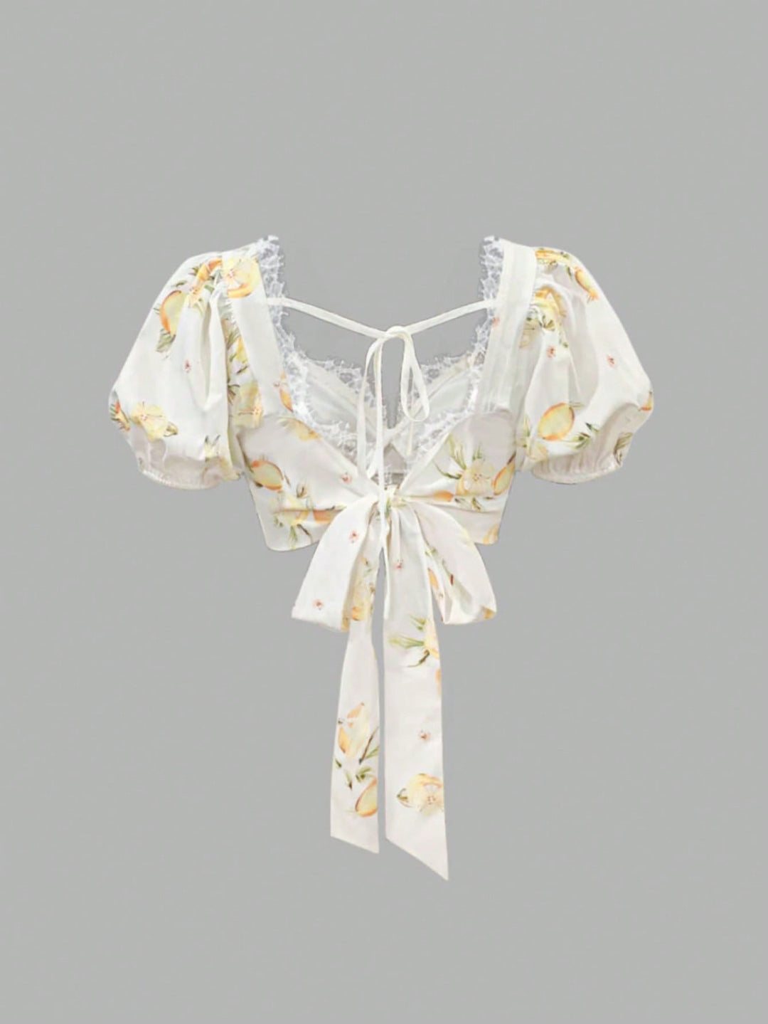 Bluza crop SHEIN, alb