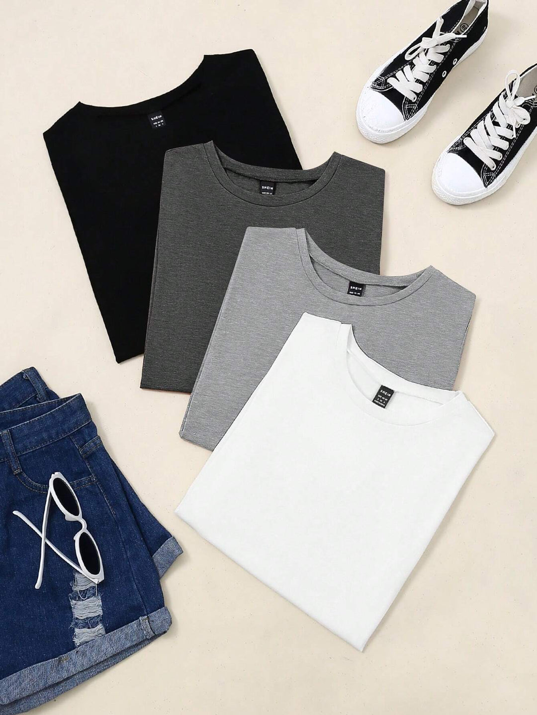 Set tricouri SHEIN, mix culori