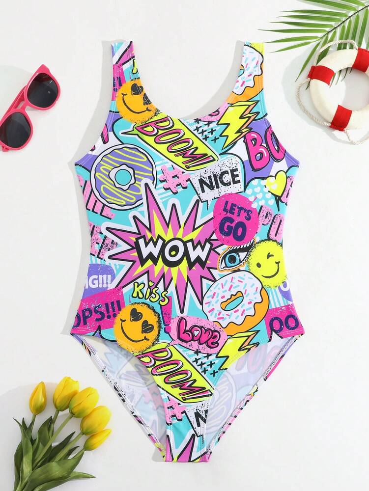 Costum de baie SHEIN, mix culori