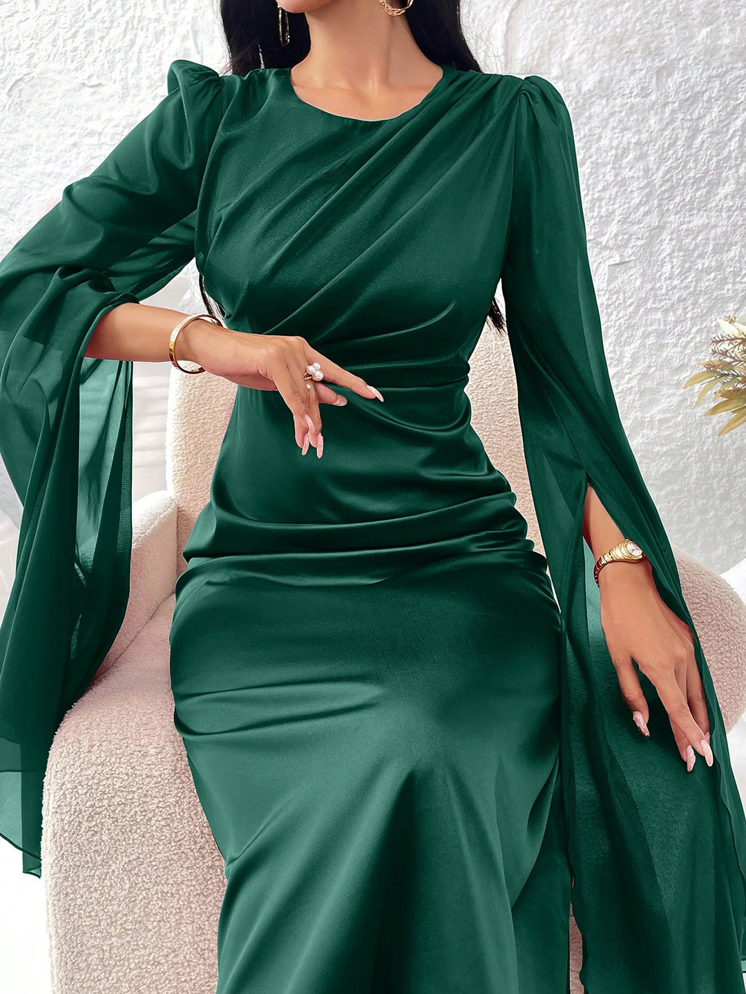 Rochie maxi SHEIN, verde