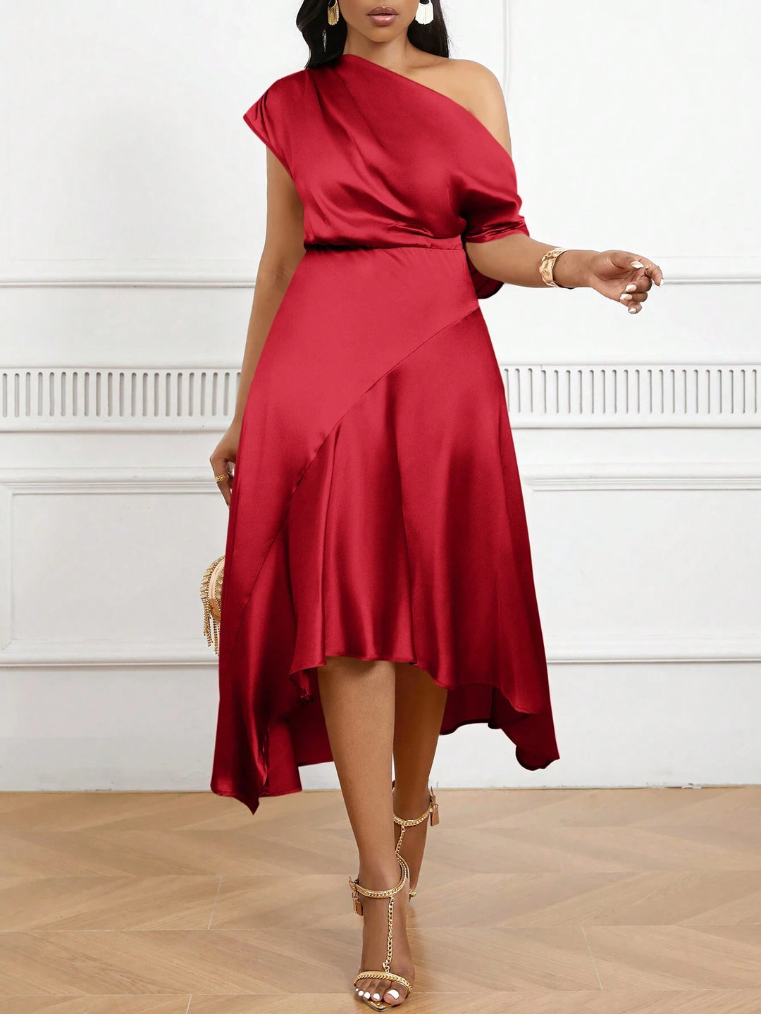 Rochie midi SHEIN, roșu
