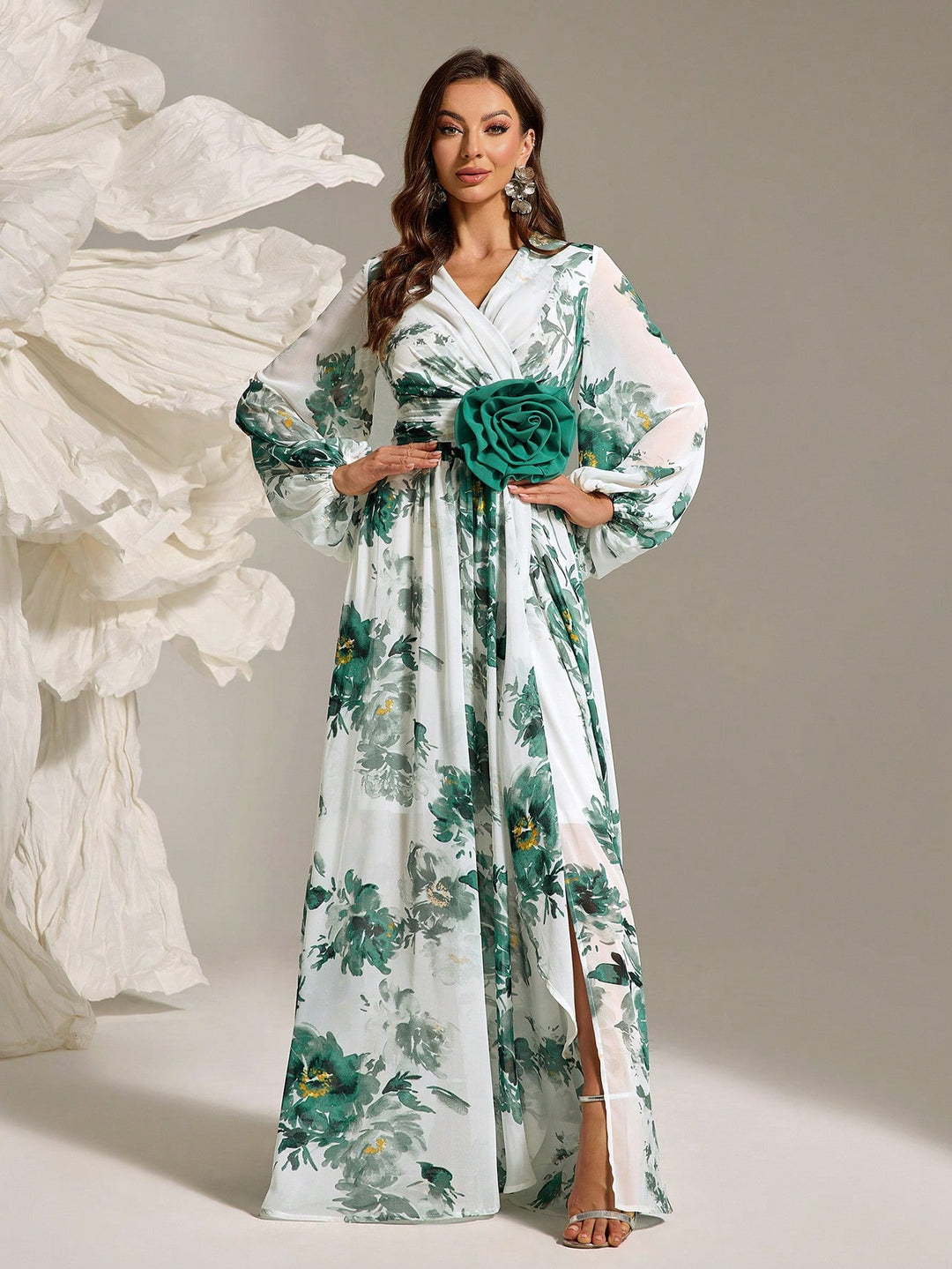 Rochie maxi SHEIN, verde