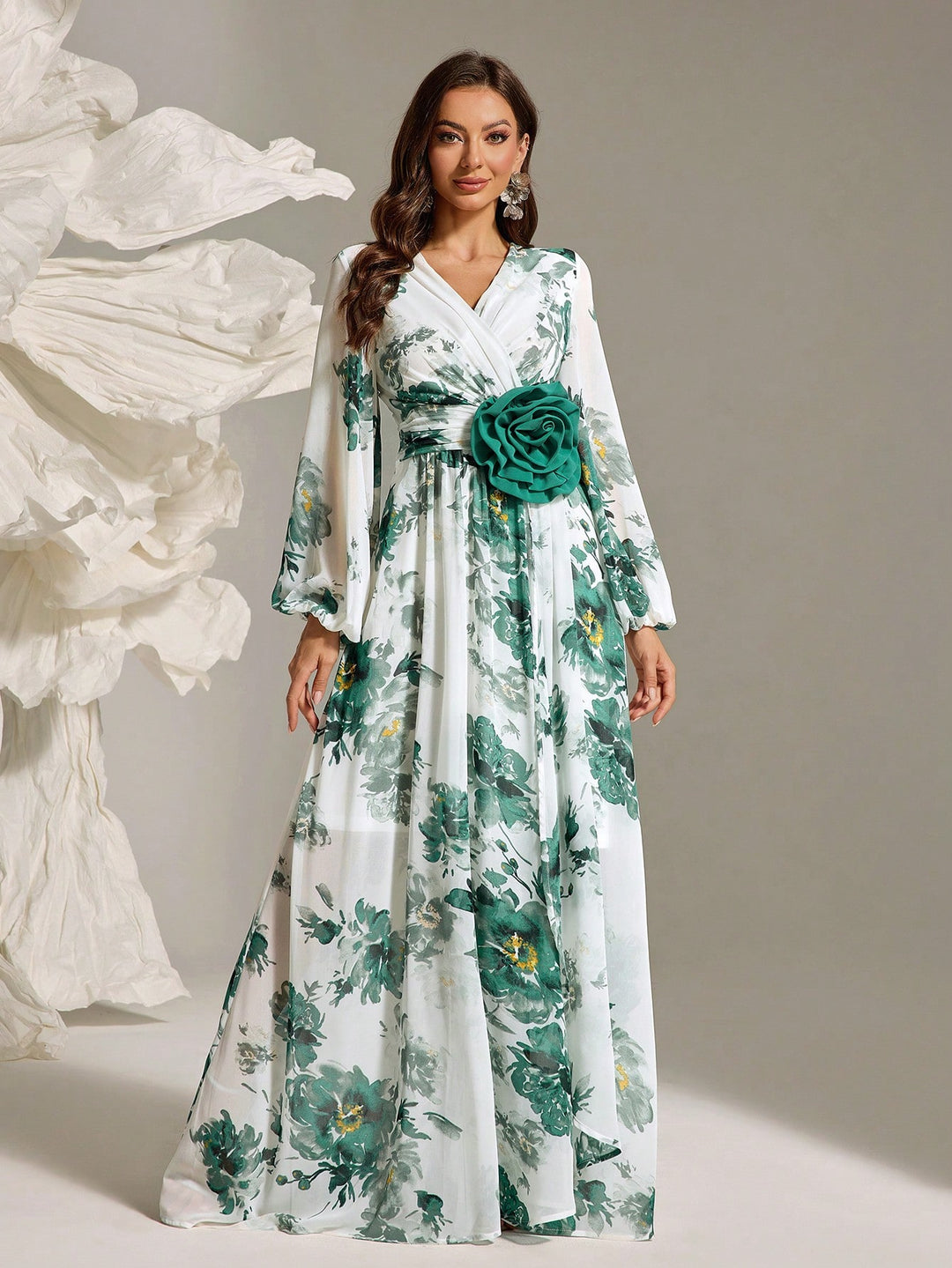 Rochie maxi SHEIN, verde
