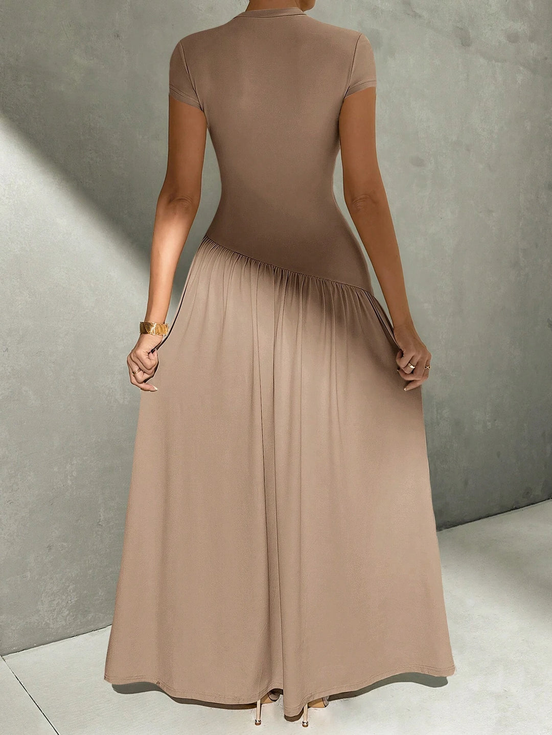 Rochie maxi SHEIN, bej