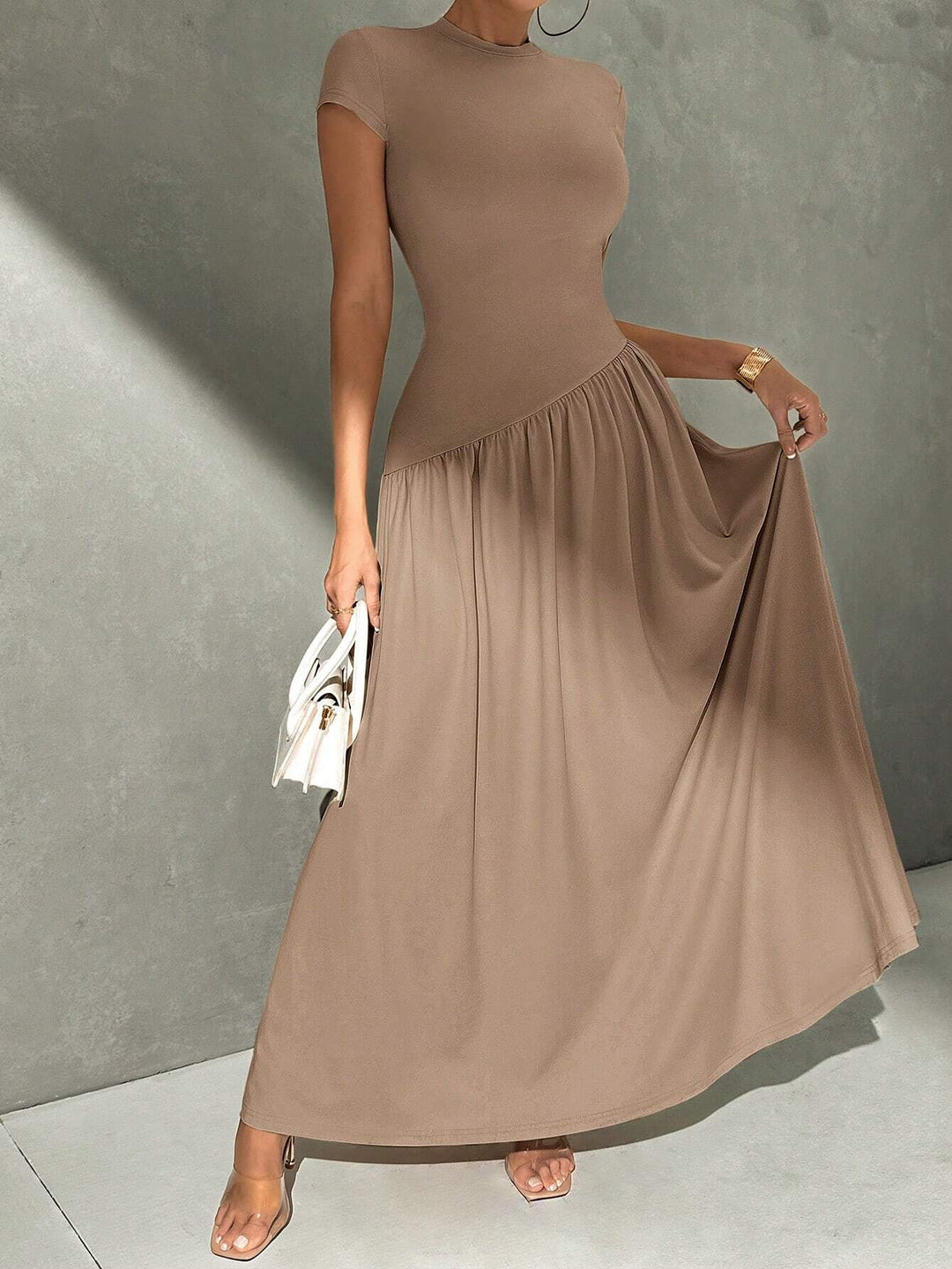 Rochie maxi SHEIN, bej