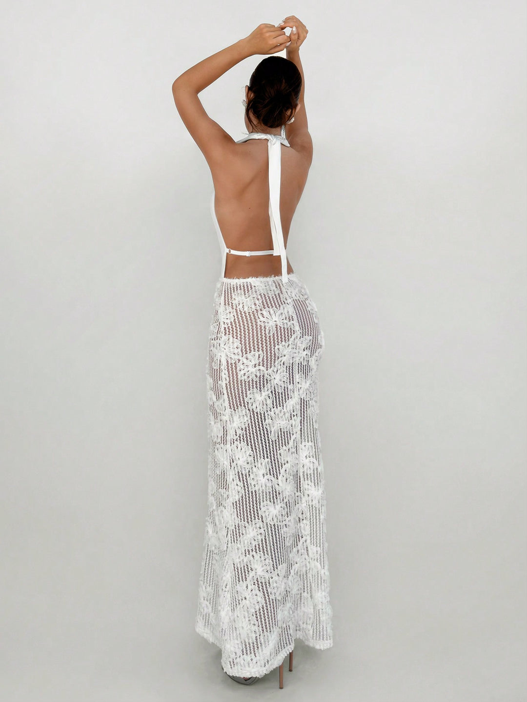 Rochie maxi SHEIN, bej