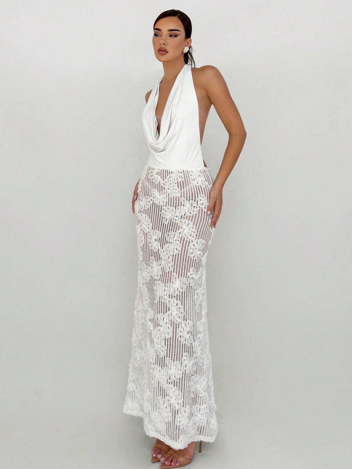 Rochie maxi SHEIN, bej