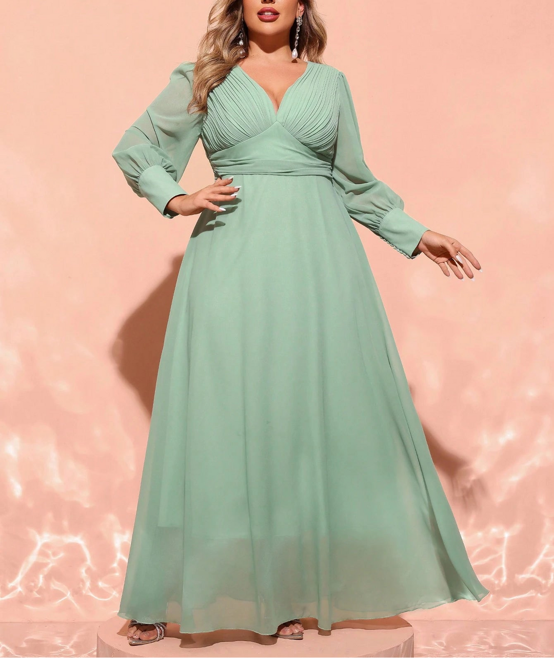 SHEIN maxi ruha, türkiz