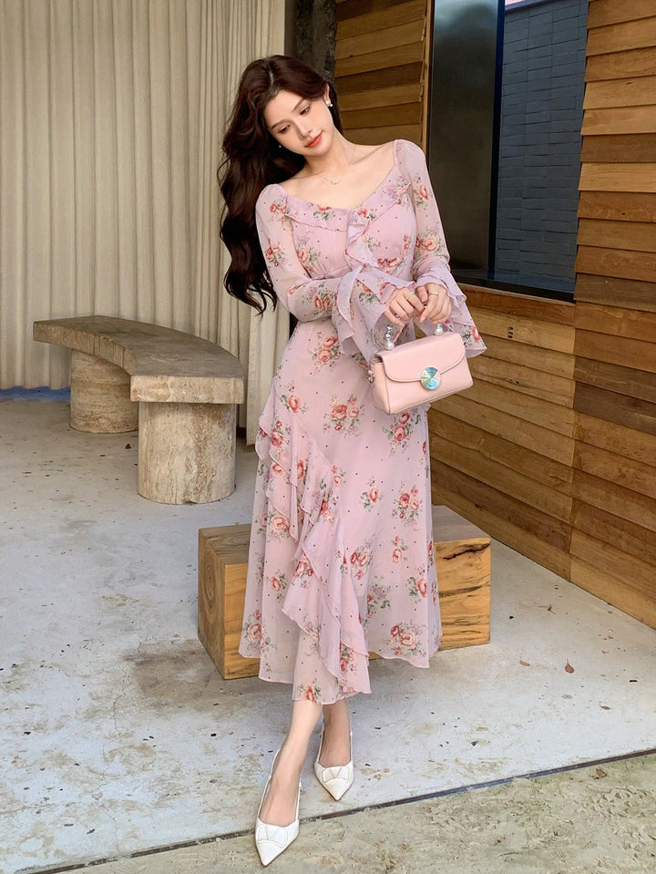 Rochie midi SHEIN, roz