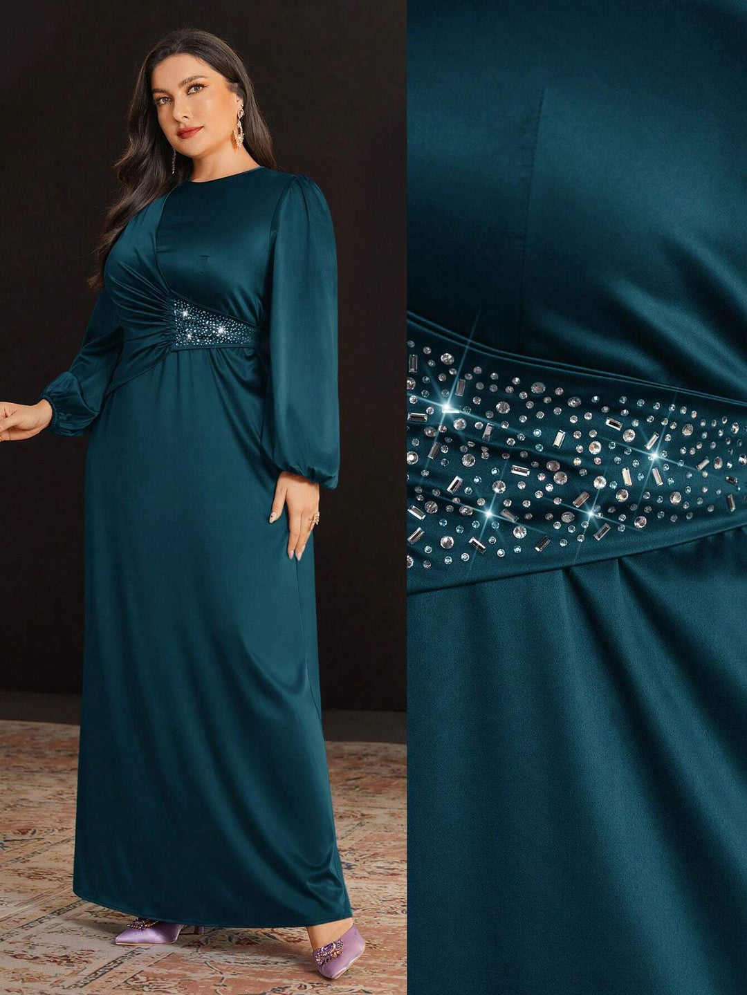 Rochie maxi SHEIN, albastru