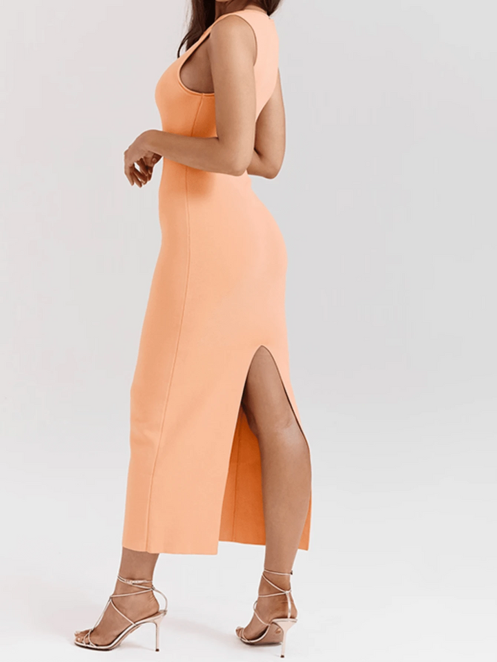 Rochie maxi damă SHEIN, portocaliu, mărimea L