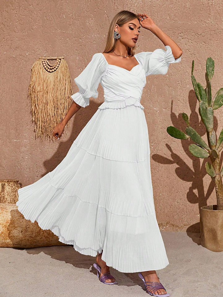Rochie maxi SHEIN, alb