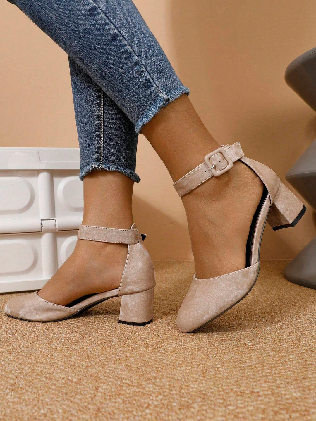 Pantofi cu toc SHEIN, roz