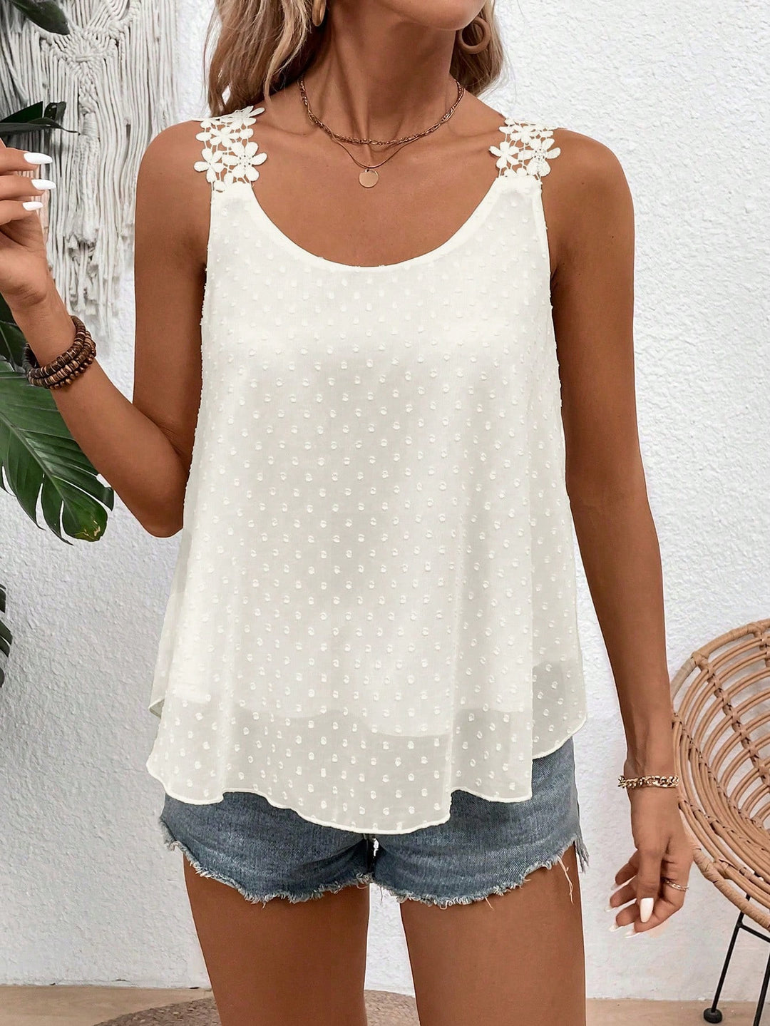 SHEIN top, ekrü
