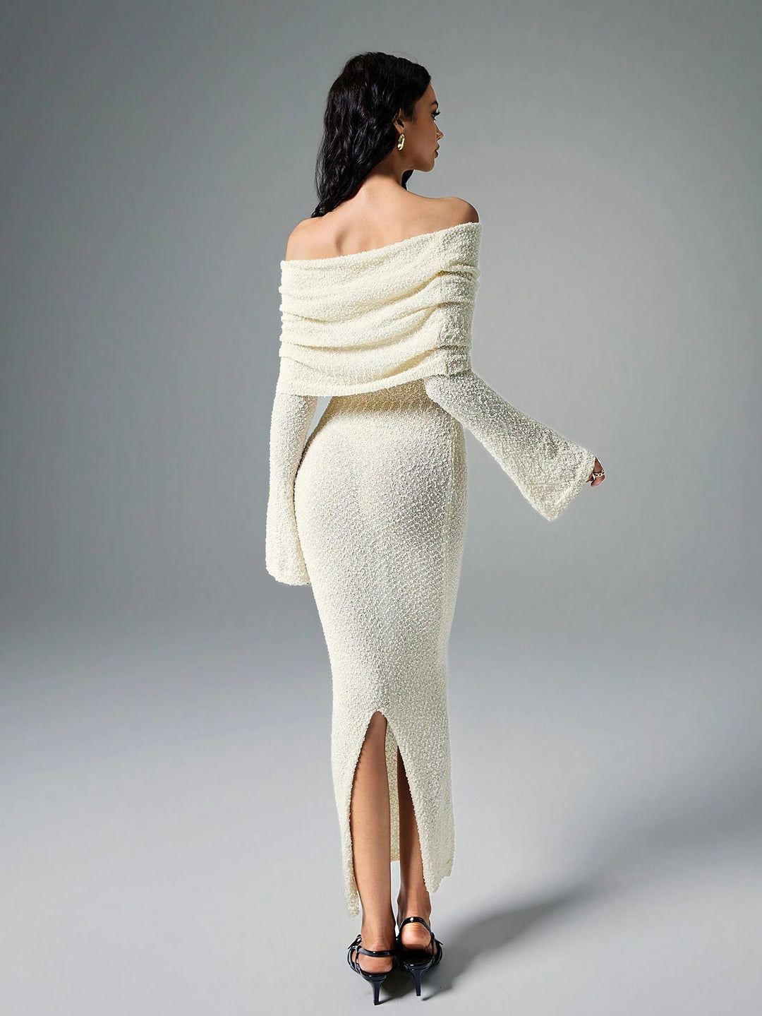 Rochie maxi Shein, crem