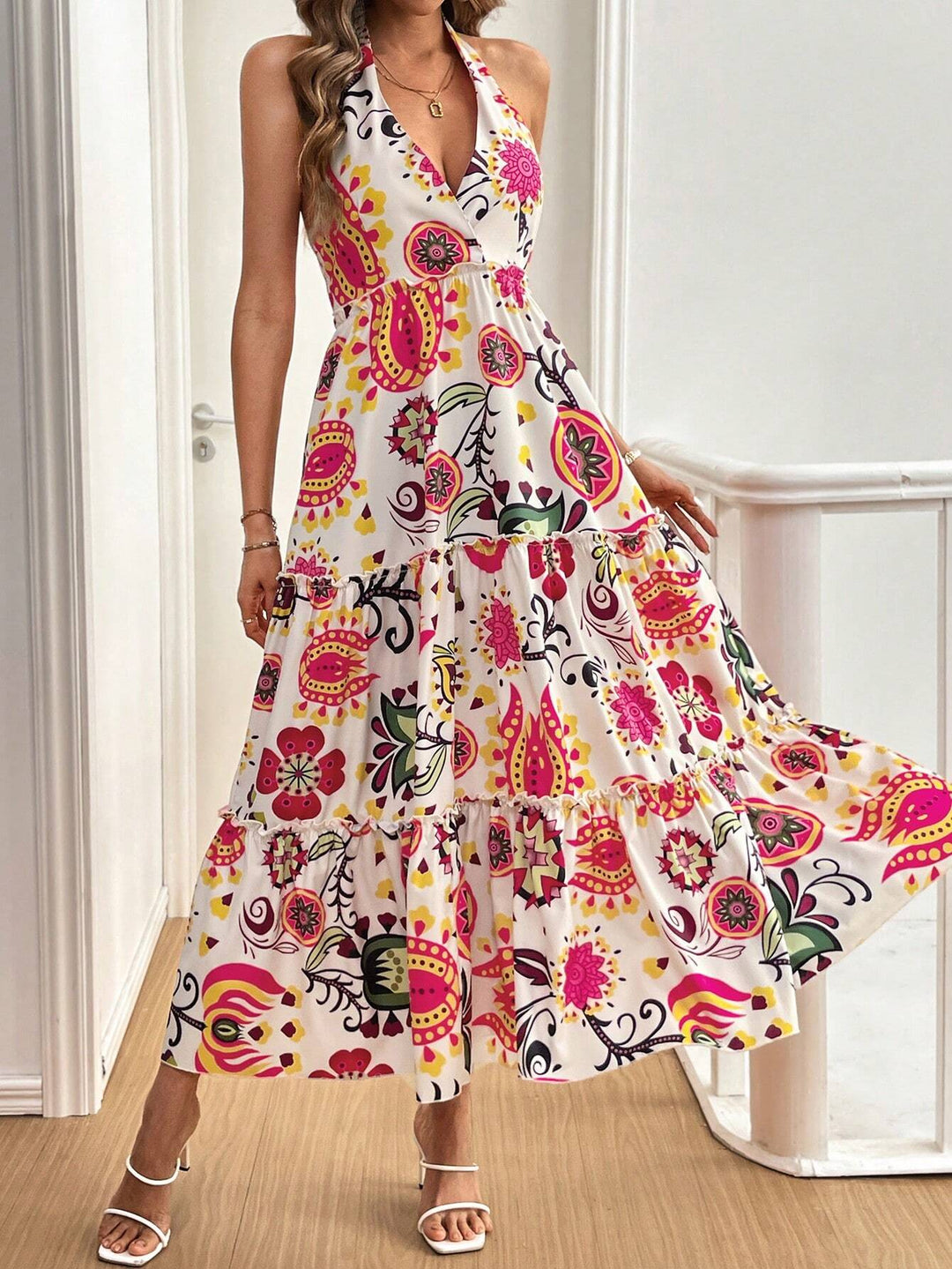 Rochie midi SHEIN, mix culori