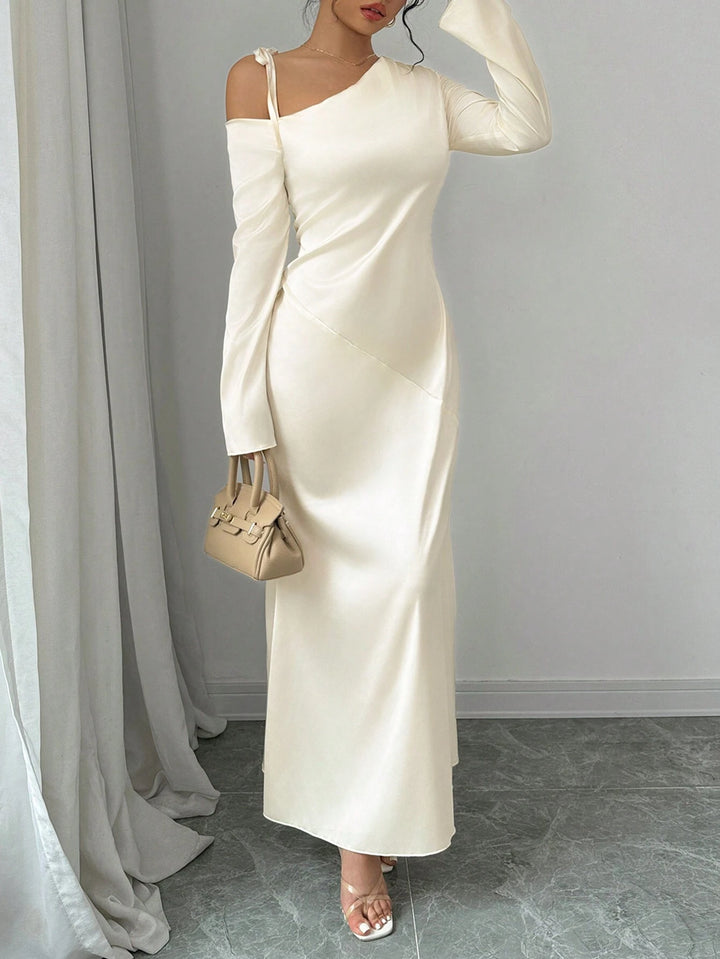 Rochie maxi Shein, crem