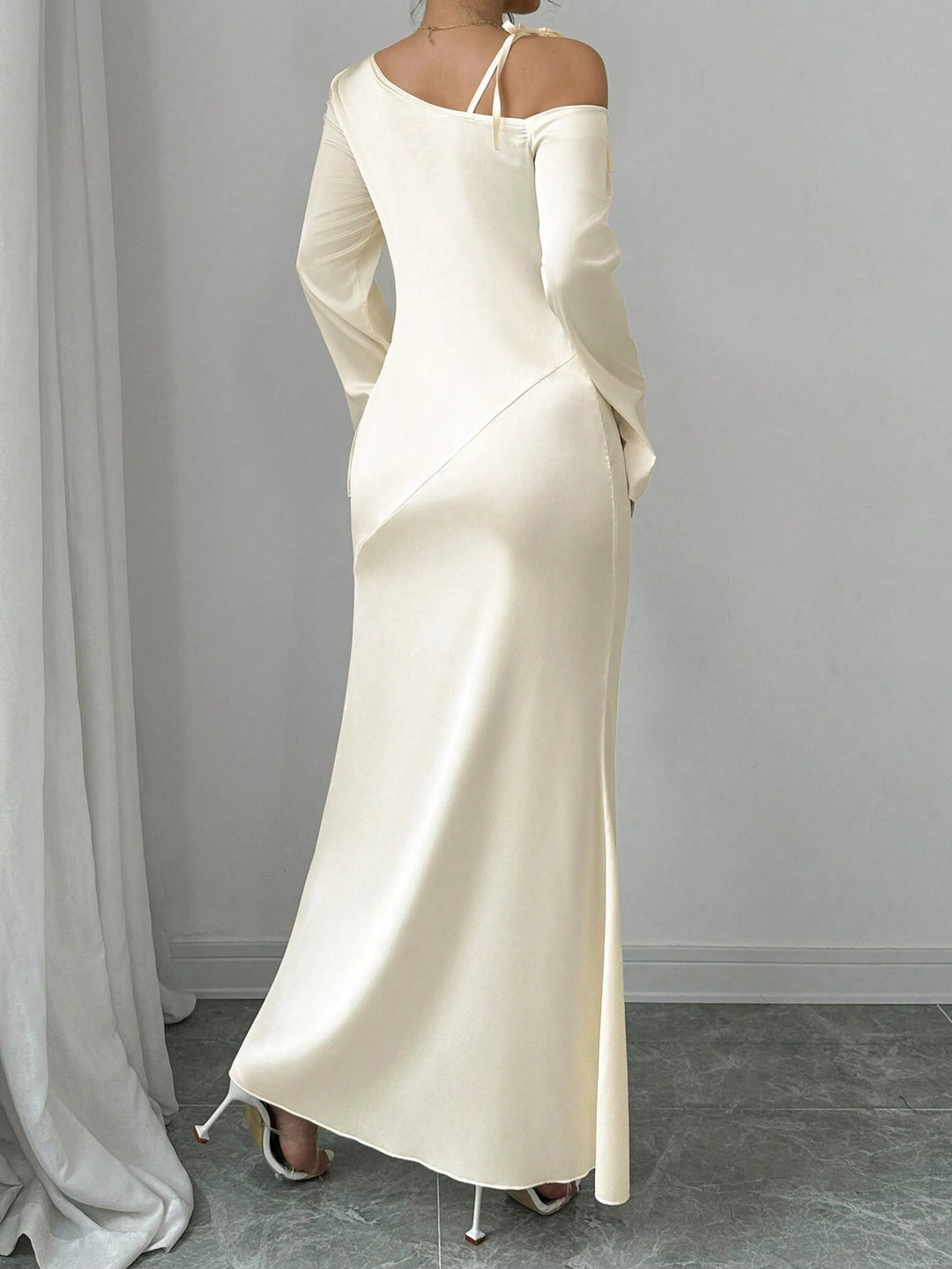 Rochie maxi Shein, crem