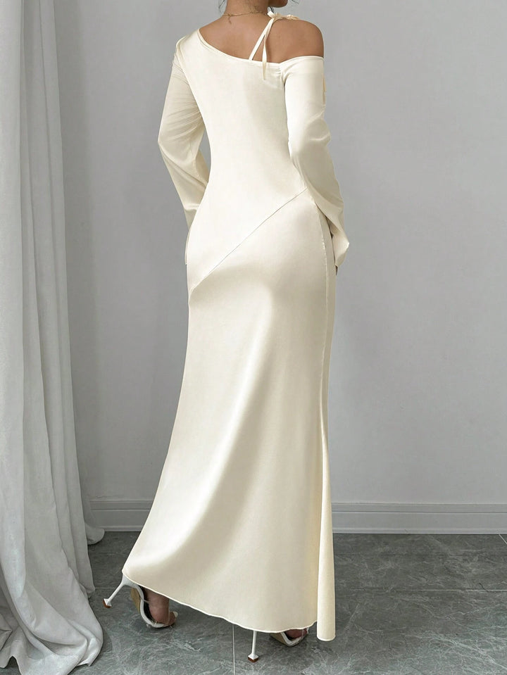 Rochie maxi Shein, crem