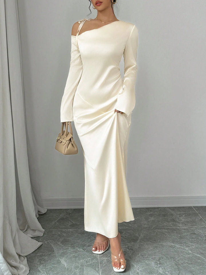 Rochie maxi Shein, crem