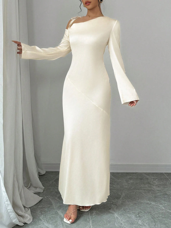 Rochie maxi Shein, crem