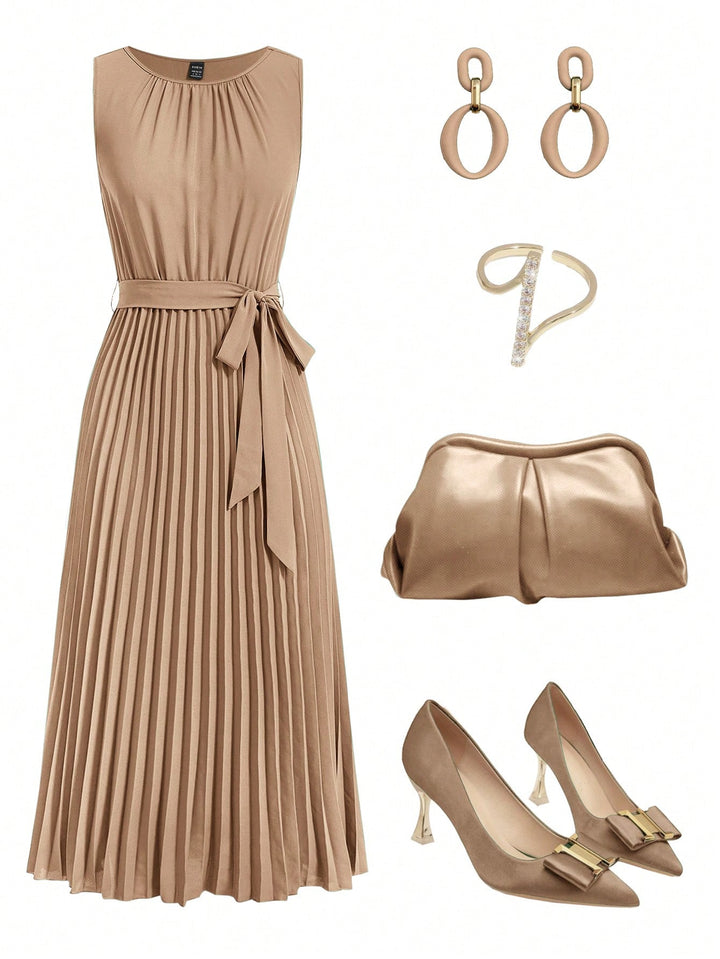 Rochie midi SHEIN, kaki