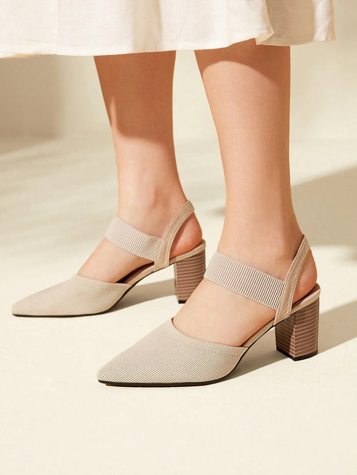 Pantofi cu toc SHEIN, bej