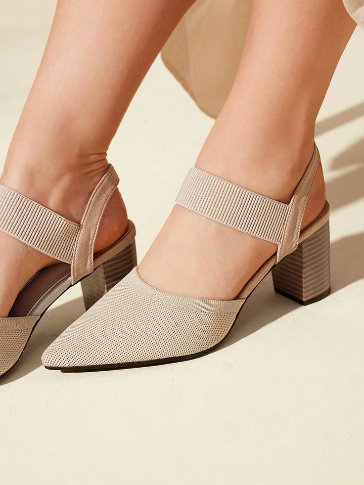 Pantofi cu toc SHEIN, bej