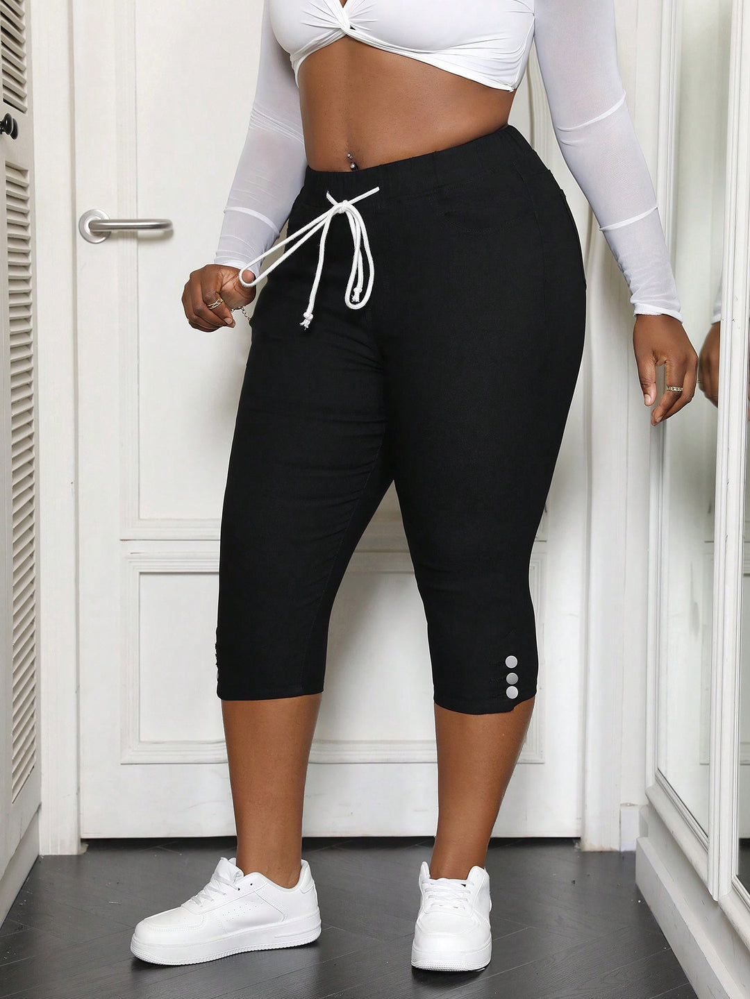 Pantaloni SHEIN, negru