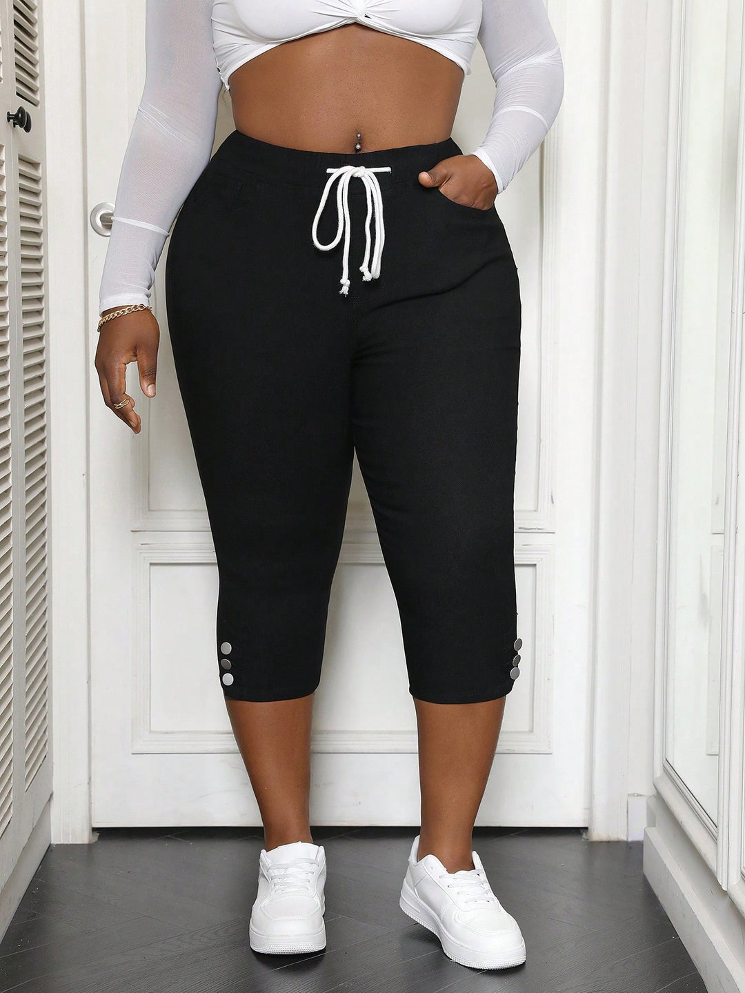Pantaloni SHEIN, negru