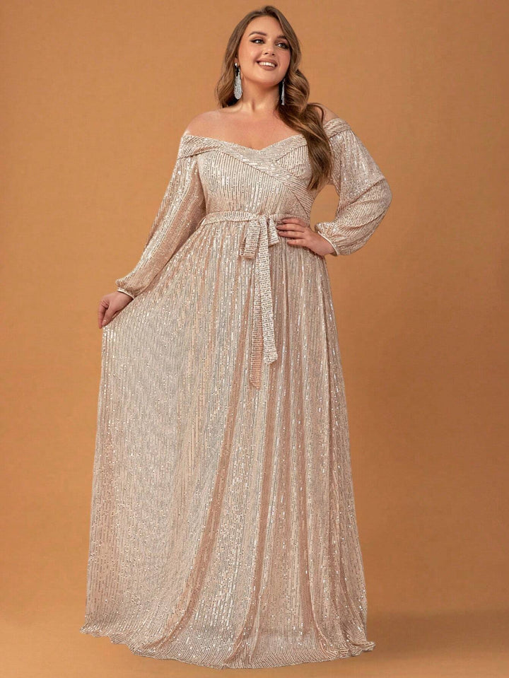 Rochie maxi SHEIN, auriu