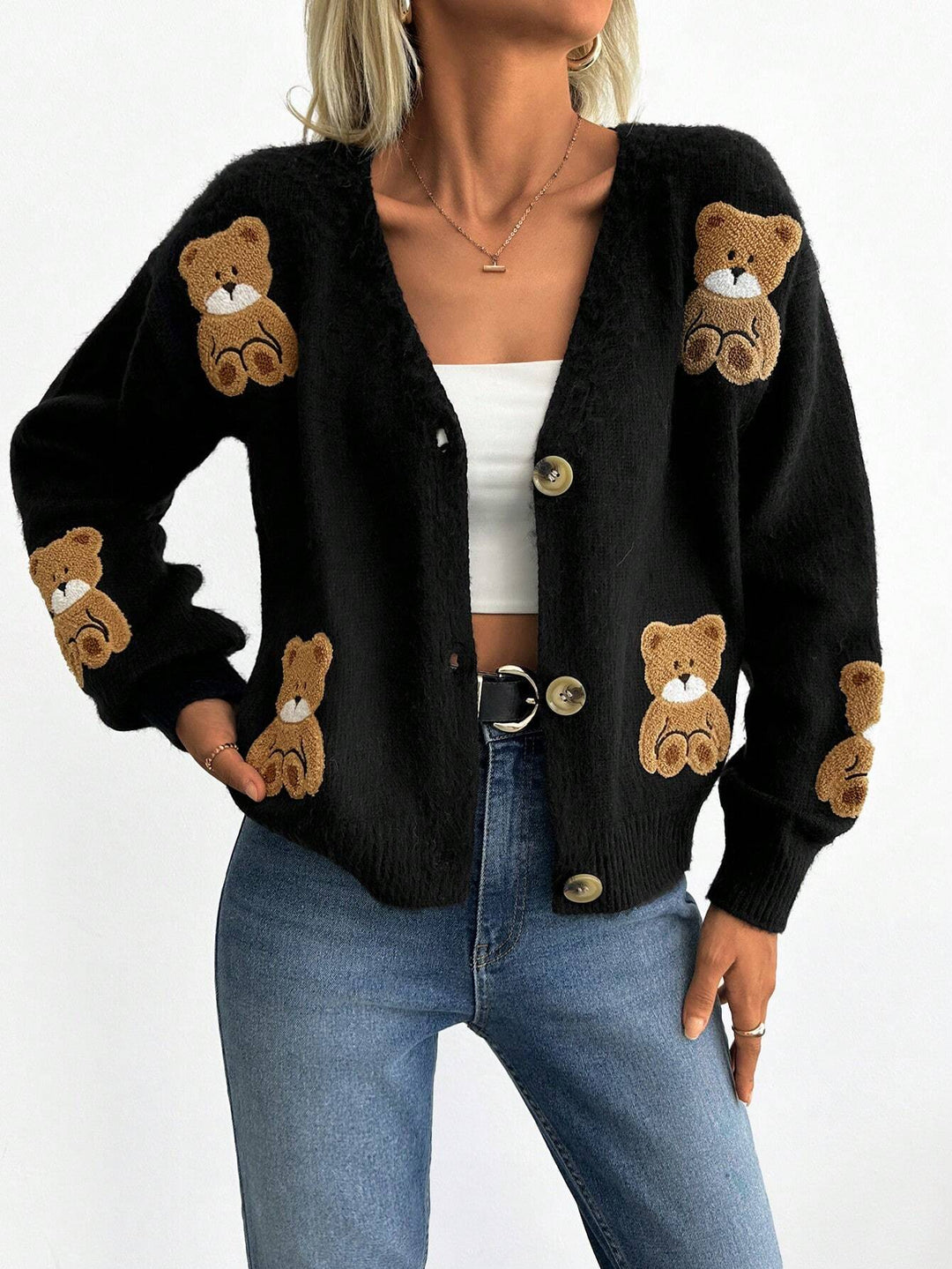 Cardigan SHEIN, negru