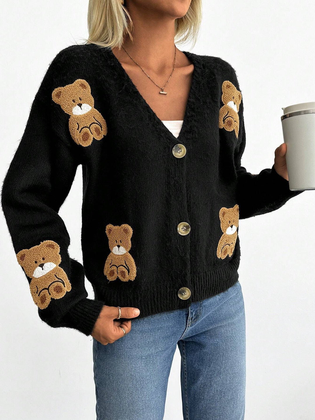 Cardigan SHEIN, negru