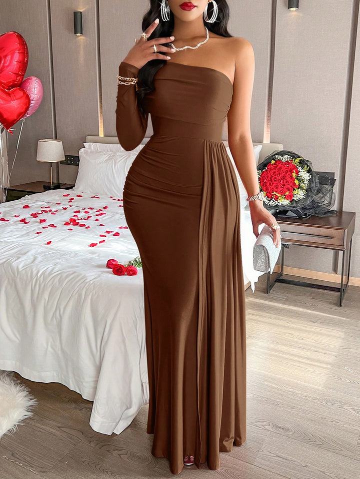 Rochie maxi SHEIN, maro