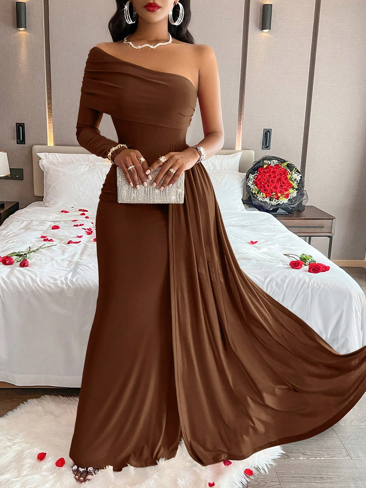 Rochie maxi SHEIN, maro