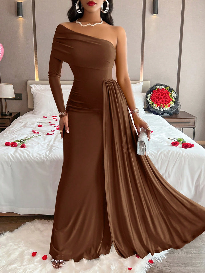 Rochie maxi SHEIN, maro