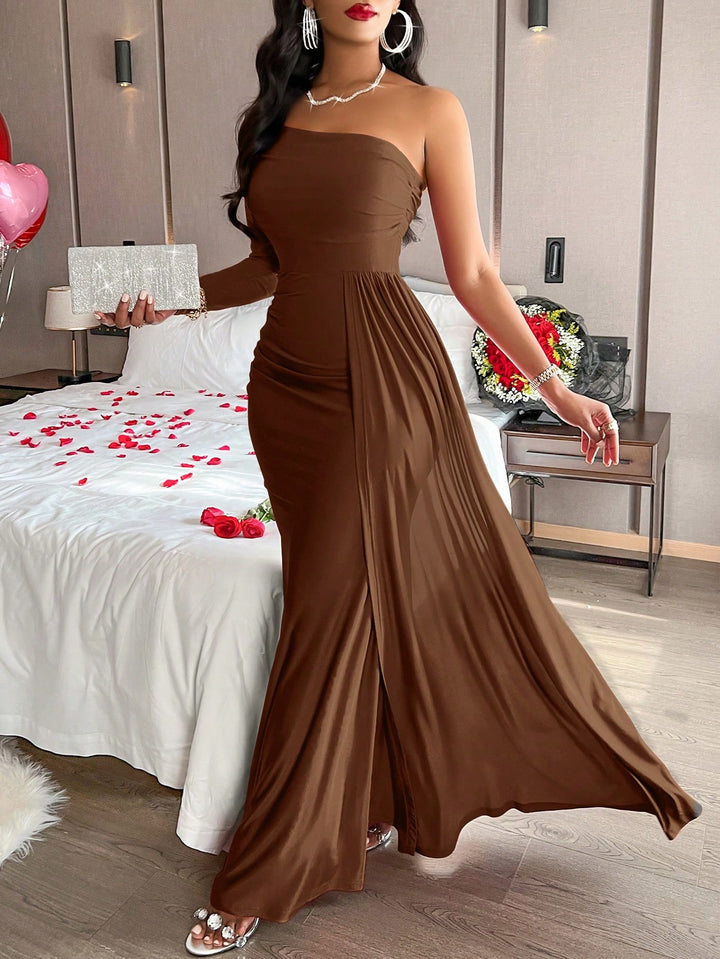 Rochie maxi SHEIN, maro
