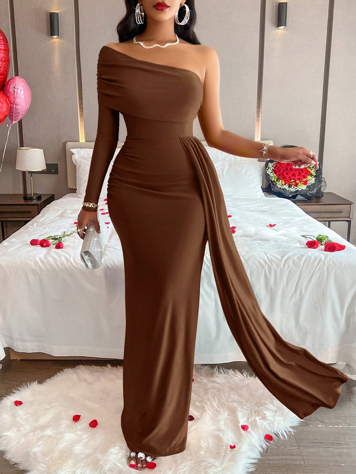 Rochie maxi SHEIN, maro