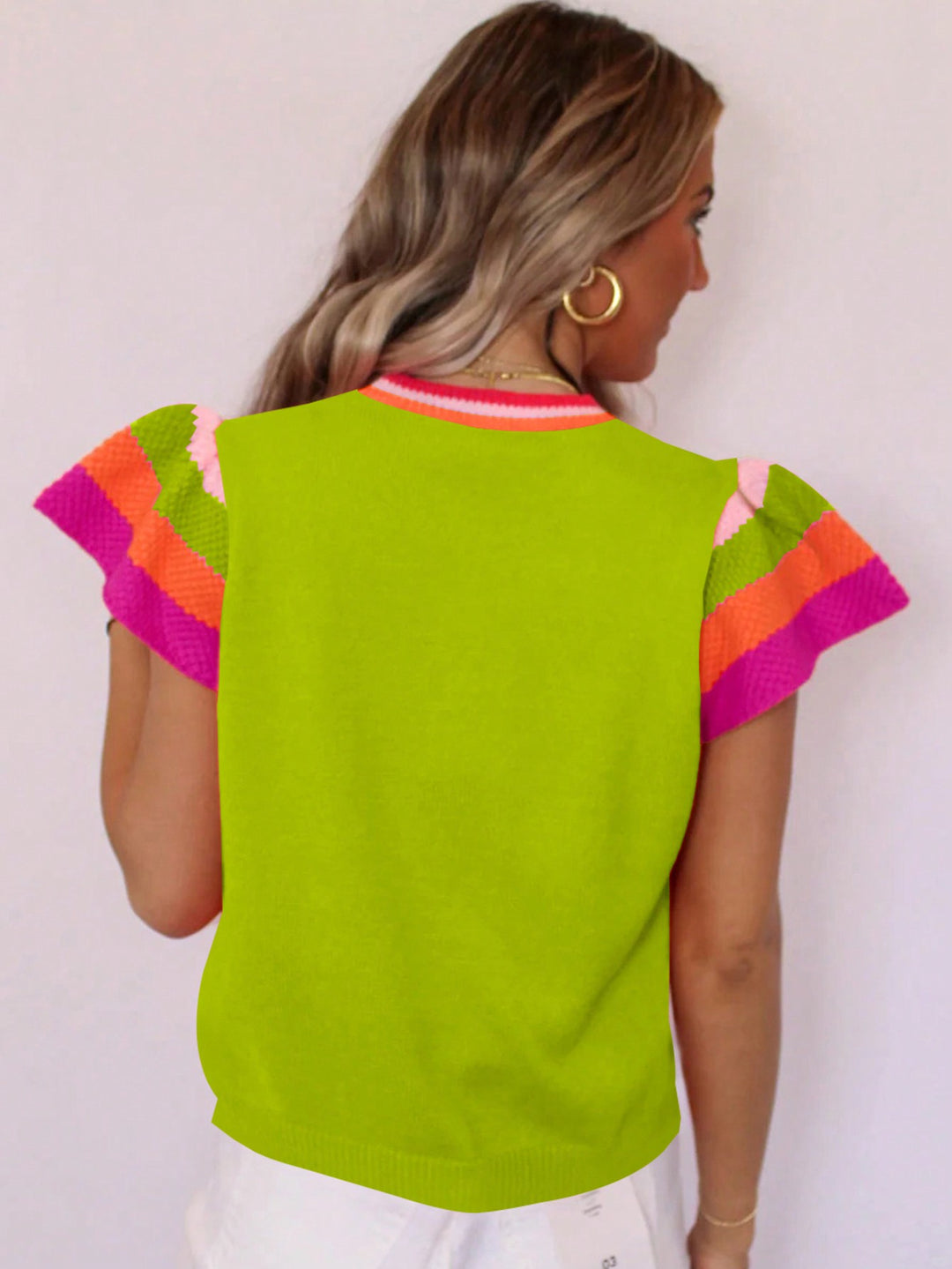 Top tricotat SHEIN, galben