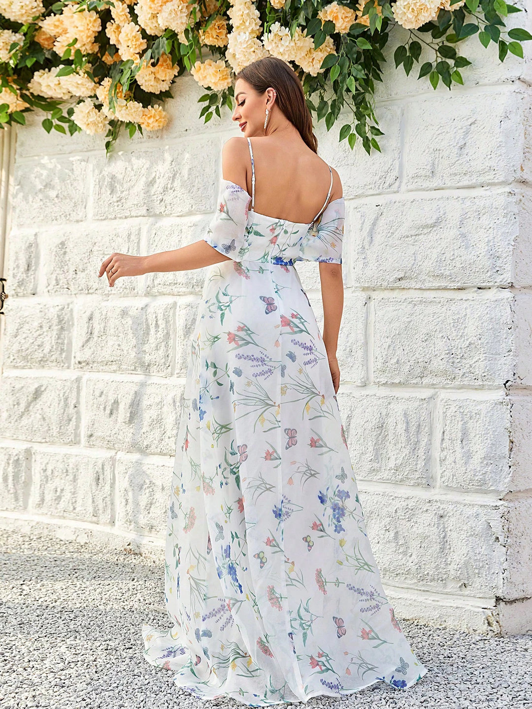 Rochie maxi SHEIN, alb